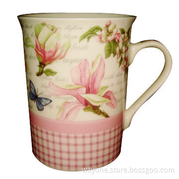 Fine China/Porcelain Mugs with Chintz Pattern and 9oz Volume, Ideal for Gifts and Promotions